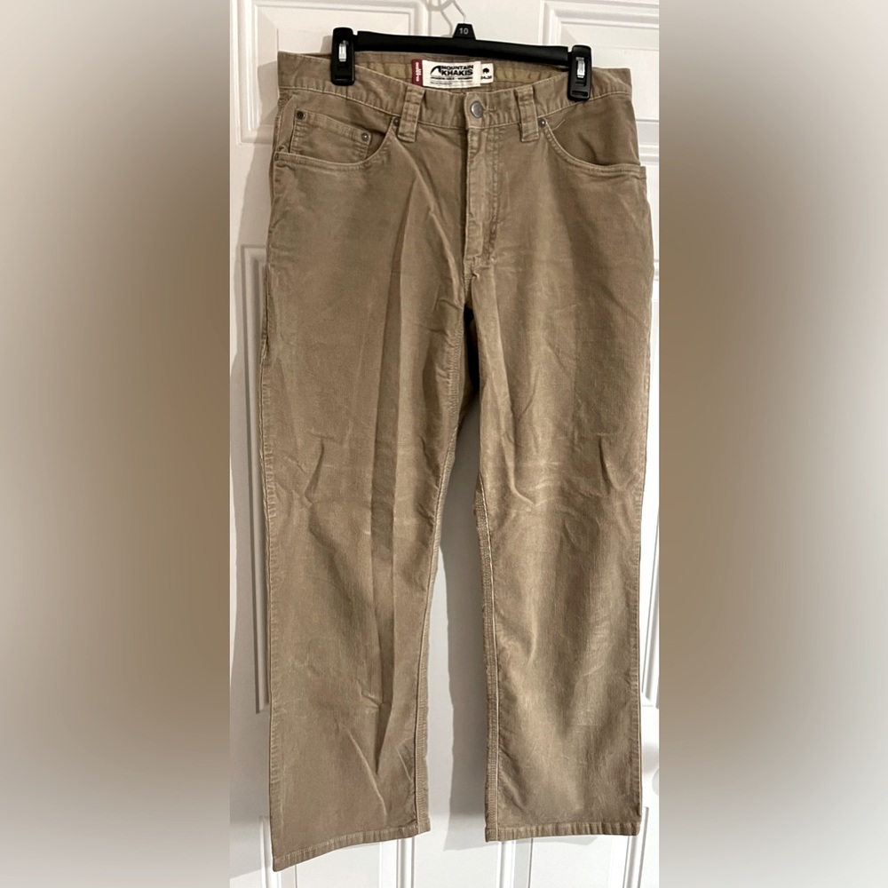 Mountain Khakis‎ Corduroy Pants Men 32x29 Tan Classic Fit Stretch Outdoor Hiking